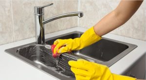 Create a Cleaning Solution Using Mild Dish Soap and Warm Water