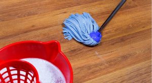 Mopping with a Damp Mop