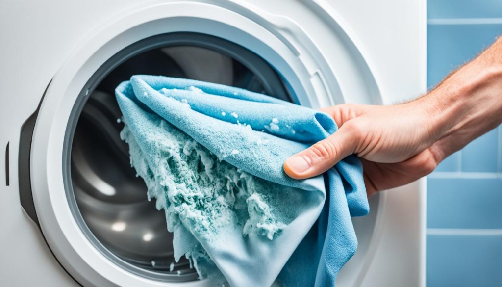 Removing sticky messes and scuffs from tumble dryer