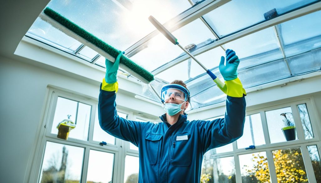how to clean a conservatory roof inside