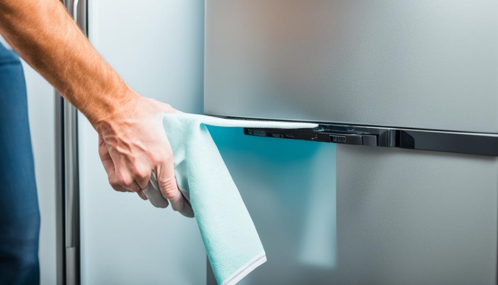 how to clean a fridge outside