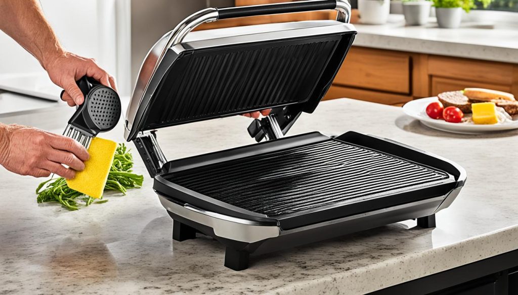 how to clean a george foreman grill