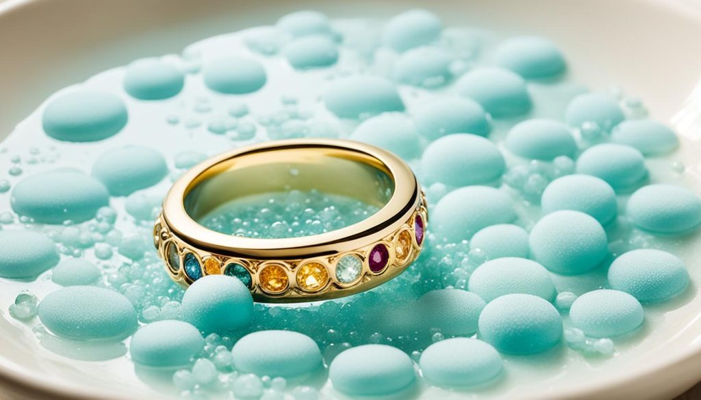 how to clean gold rings with gemstones