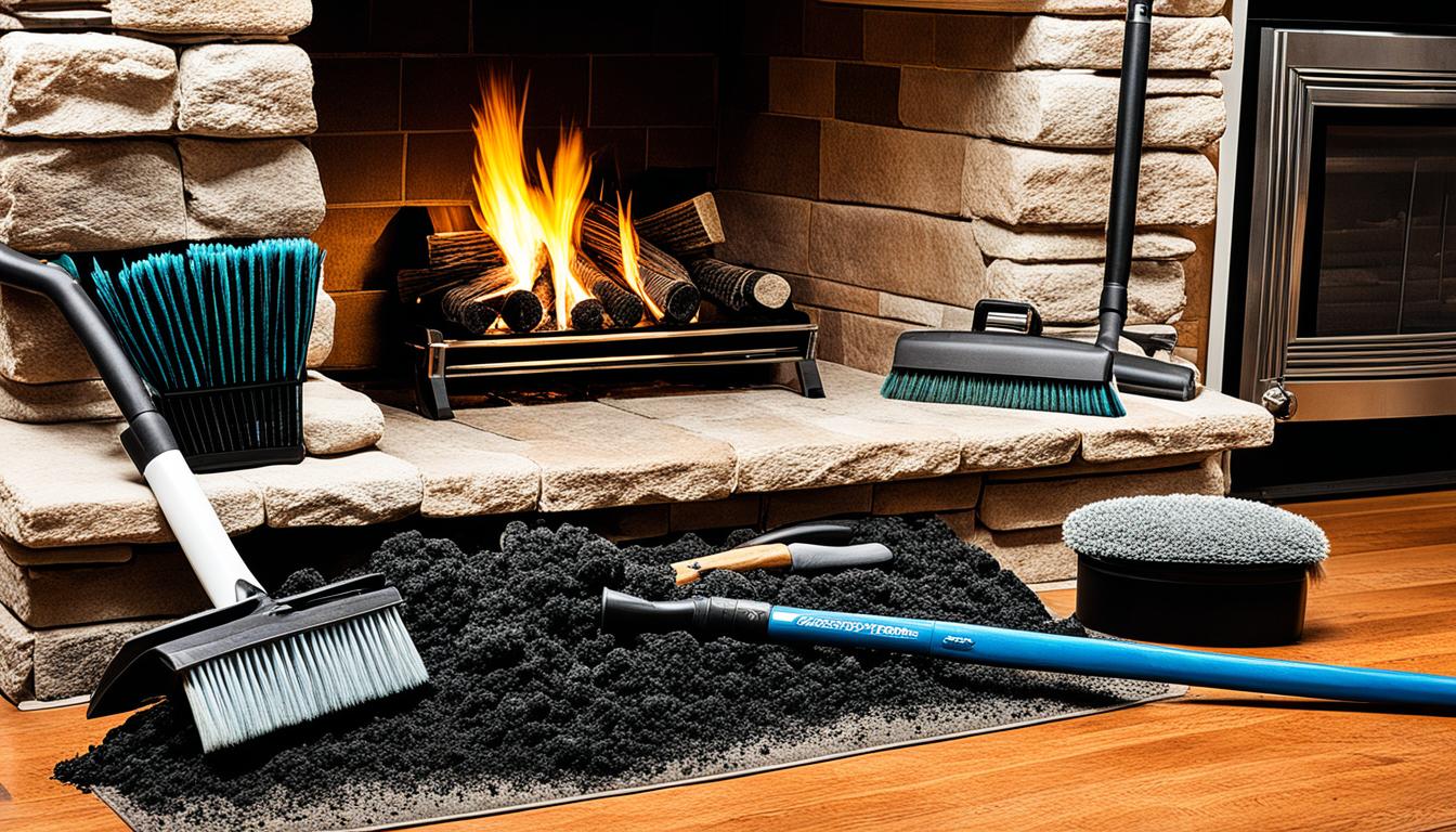 how to clean stone fireplace