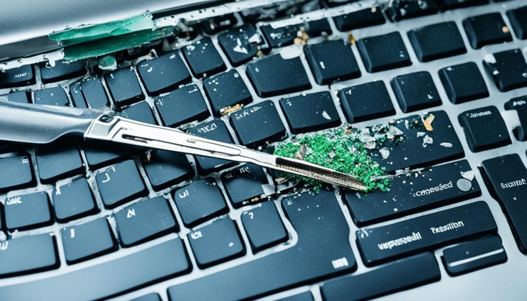 how to clean under keyboard laptop