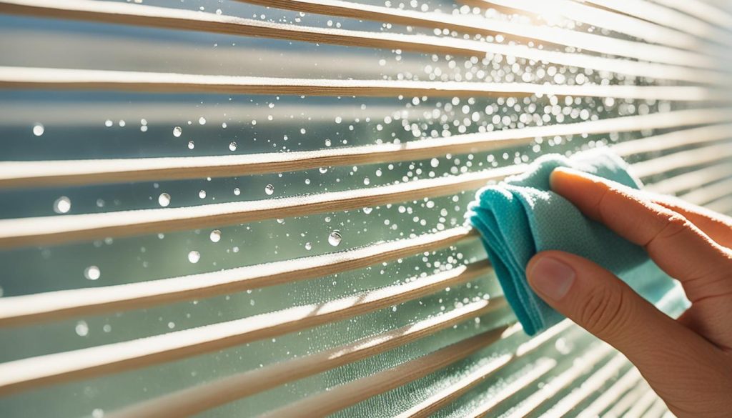 how to clean wooden blinds with water