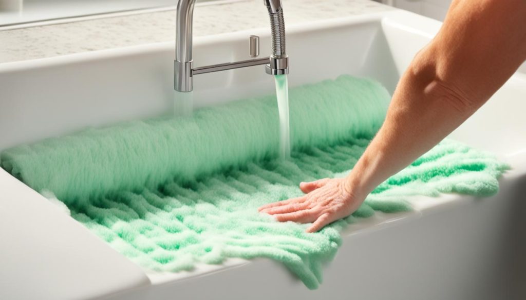how to wash a sheepskin rug