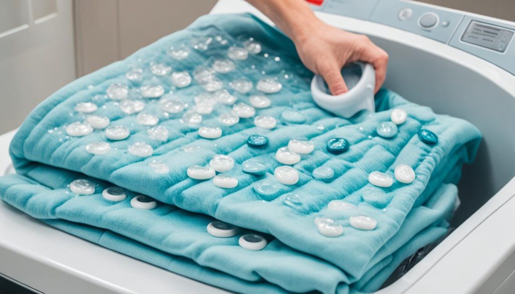 how to wash a weighted blanket with glass beads