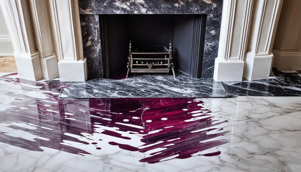 marble fireplace stain removal