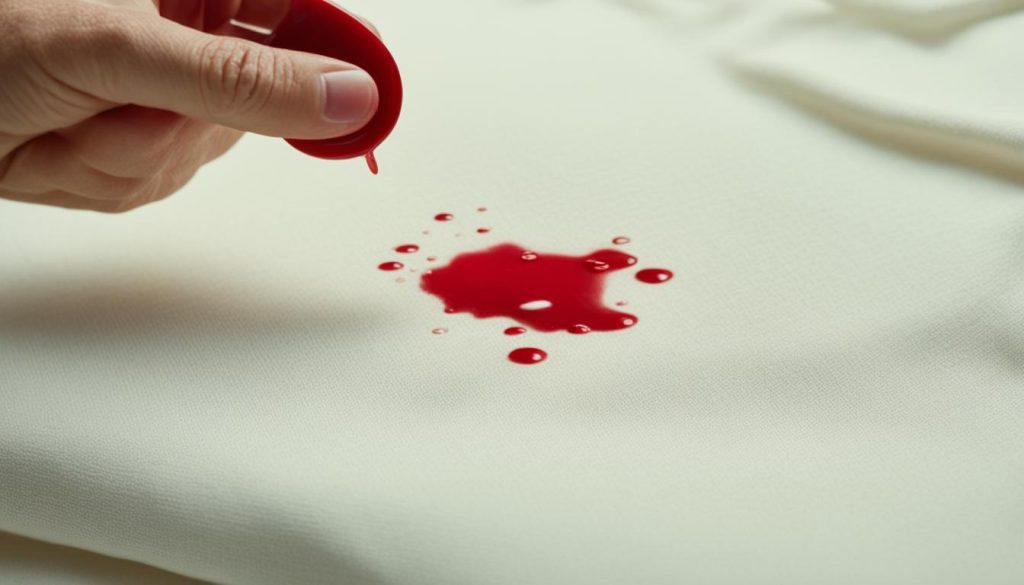 removing blood stains from fabric