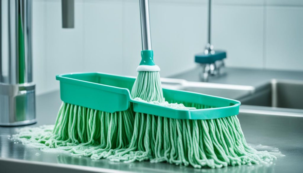 Maintaining cleanliness of mop head