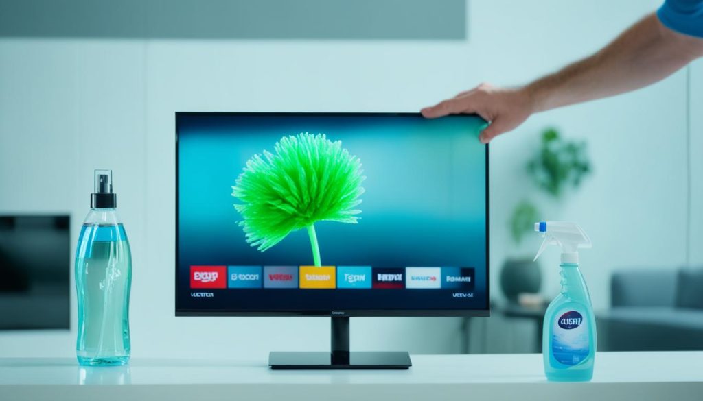 best way to clean LED TV screen