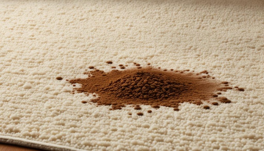 clean coffee stains from carpet
