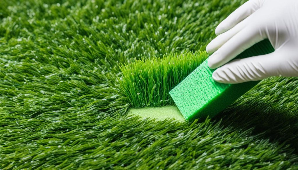 clean fake grass from dog urine