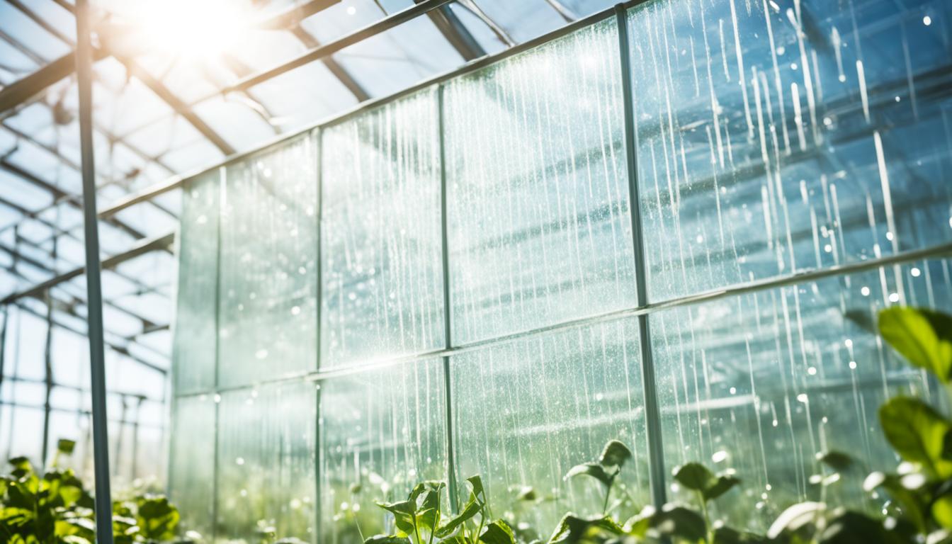 clean greenhouse glass