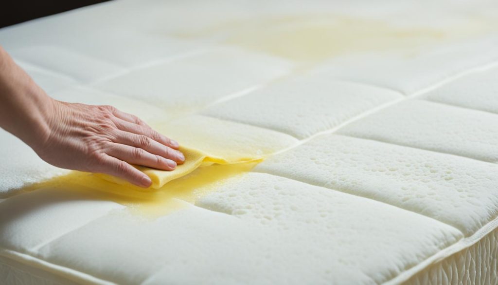 clean mattress with dried urine