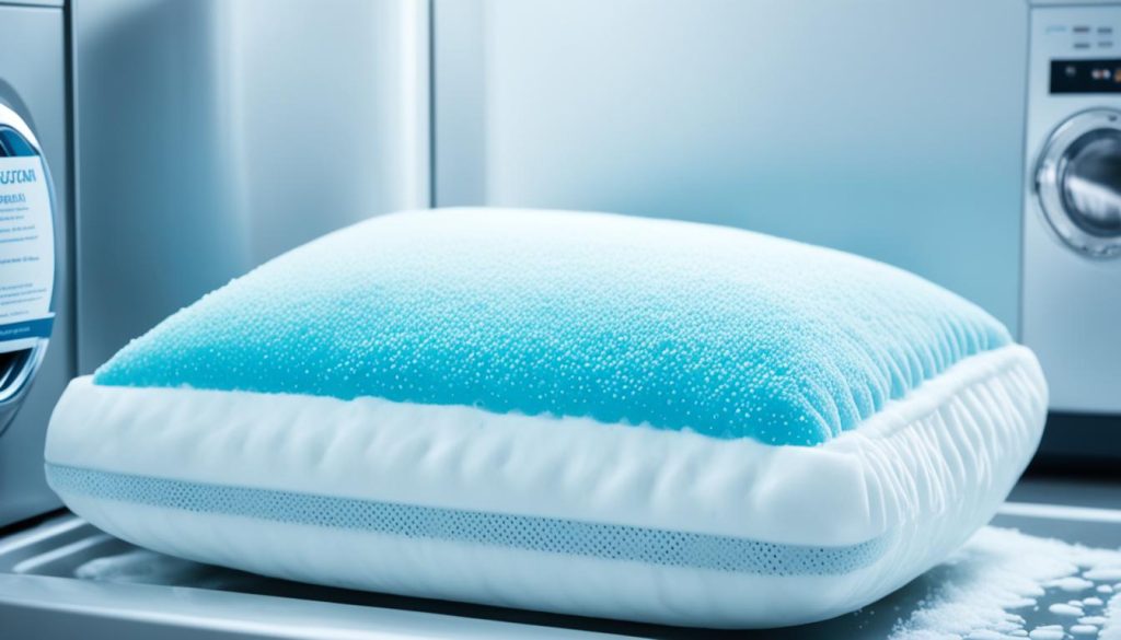 clean memory foam pillow