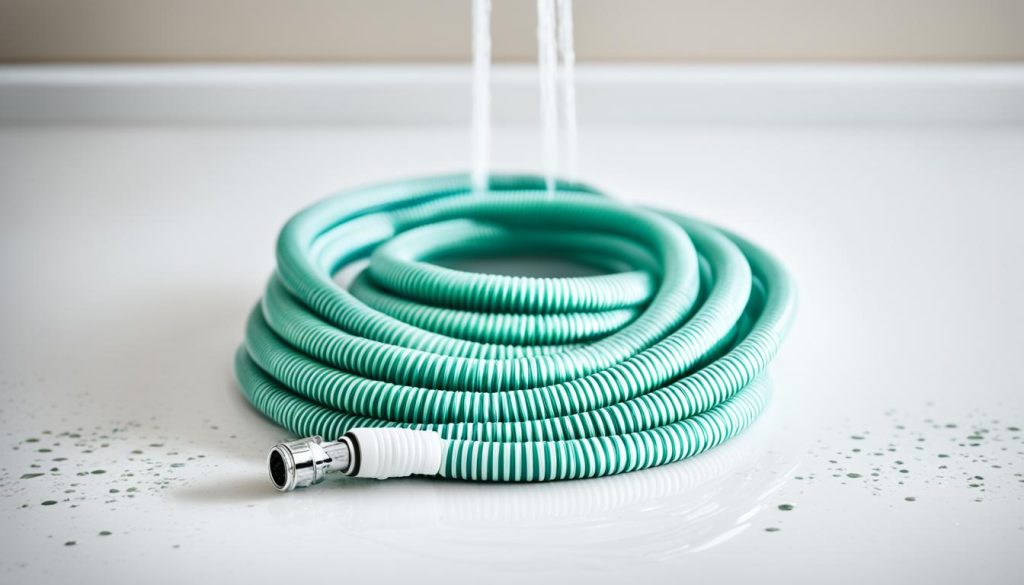 clean shower hose with vinegar