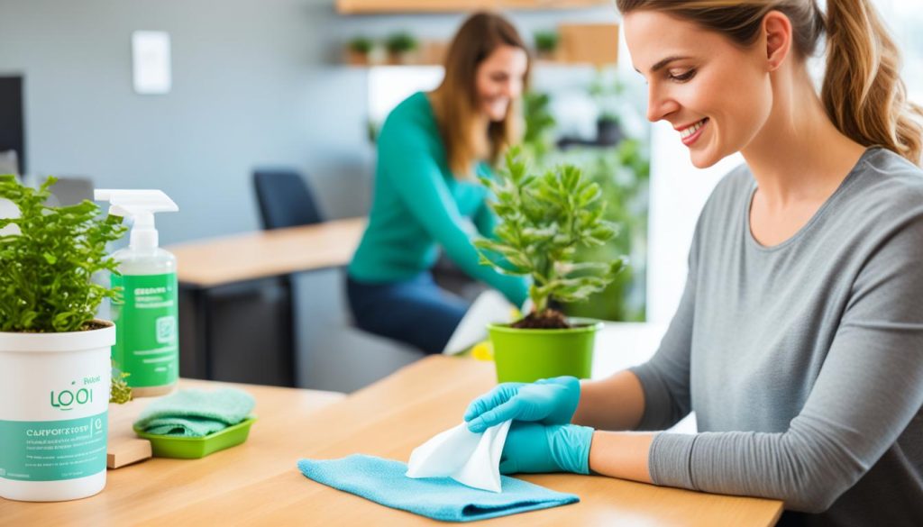 eco-friendly desk cleaning methods