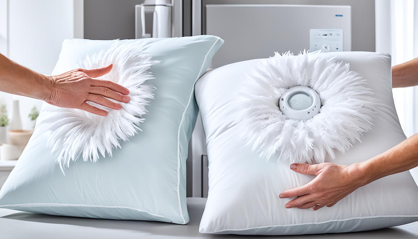how to clean a feather pillow