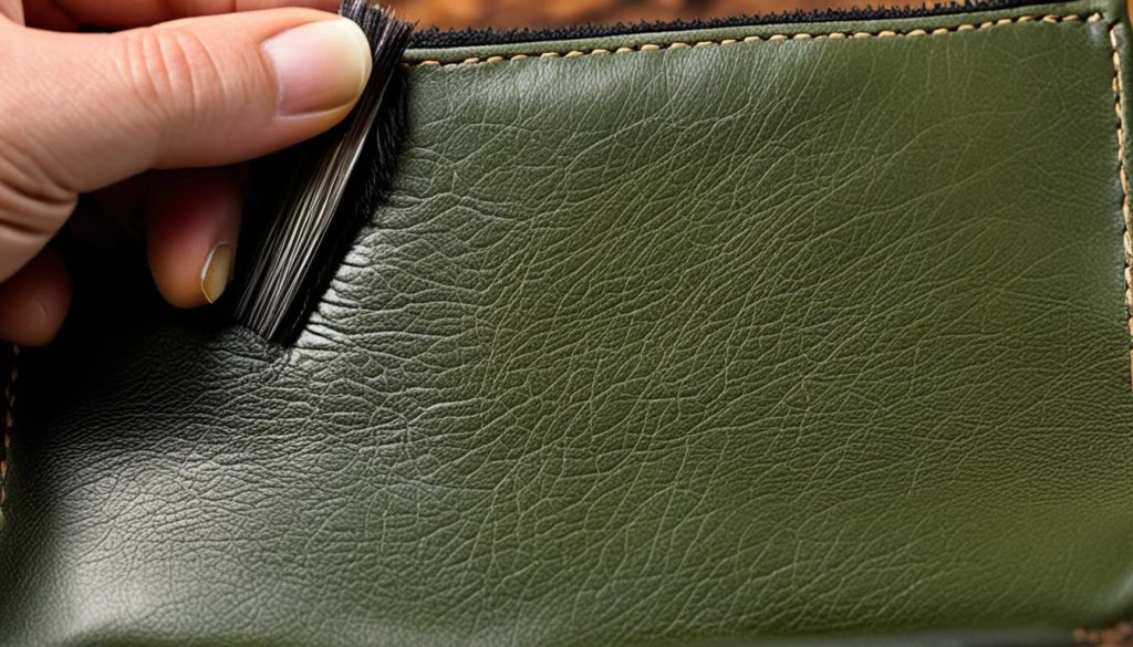 how to clean a leather purse inside
