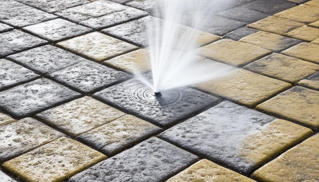 how to clean block paving with sodium hypochlorite