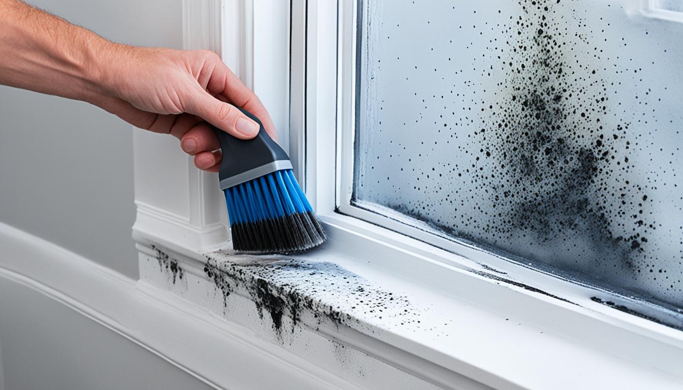how to clean mold from window sills