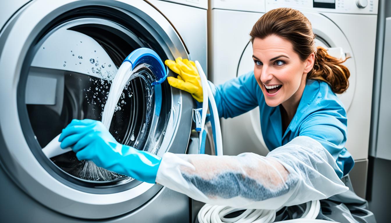 how to clean washing machine drain hose without removing