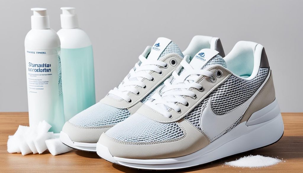 how to clean white sneakers mesh fabric