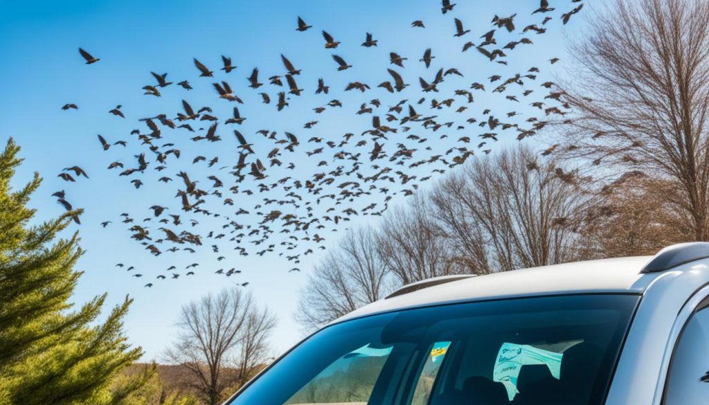 preventing bird droppings on car
