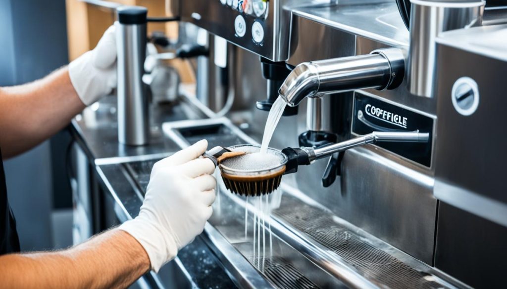 thorough clean for espresso machine