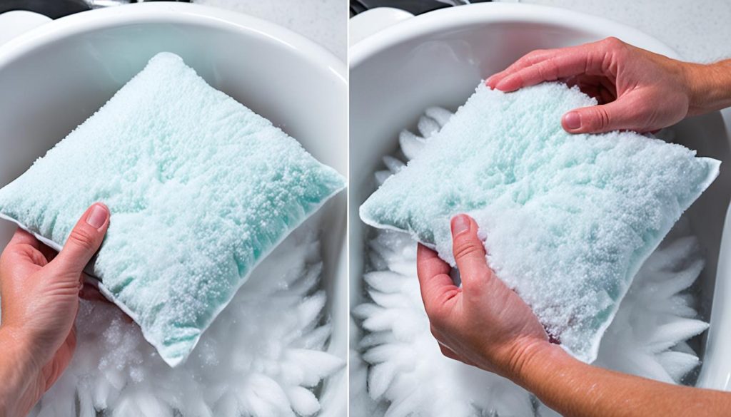 washing feather pillows