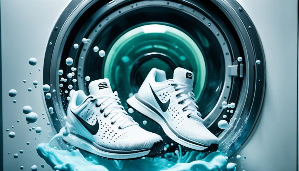 washing shoes in a washing machine
