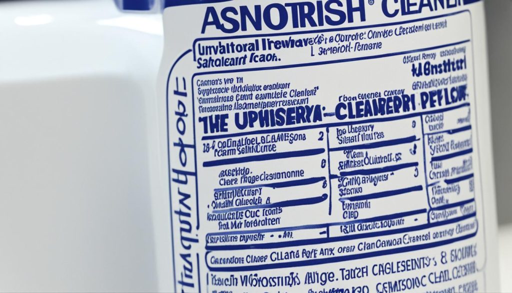Astonish Upholstery Cleaner Ingredients