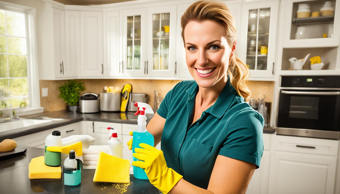 how to clean kitchen cabinets grease