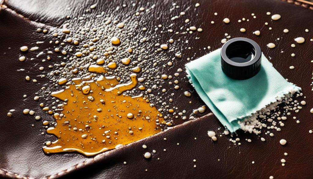 how to remove liquid stains from a leather bag