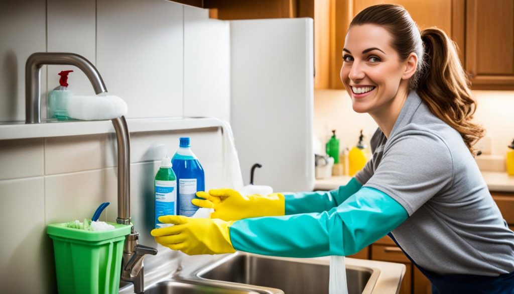 cleaning a waste disposal unit at home